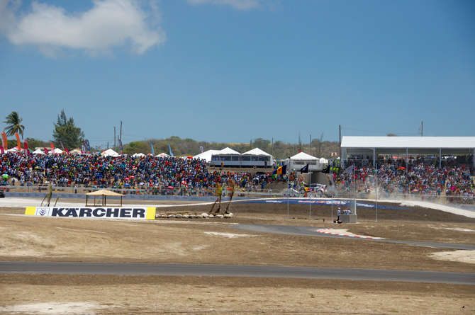 Sea of people at Top Gear Festival Barbados and Redbull Global Rally Cross