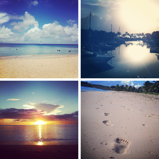 Endless shades of blue and sunsets in Barbados