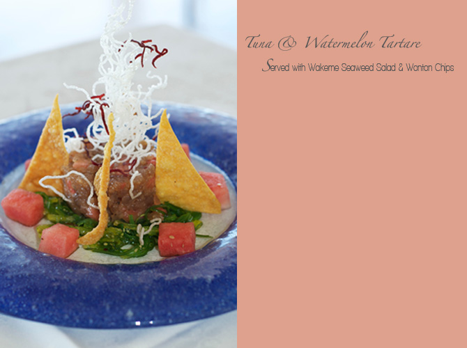 Tuna Tartare and Watermelon Salad - The Tides Restaurant Barbados