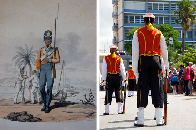 West Indian Regiment Uniform before and the after
