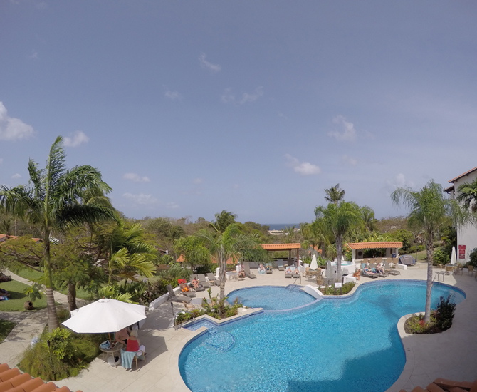 Pool area at Sugar Cane Club and Spa Barbados