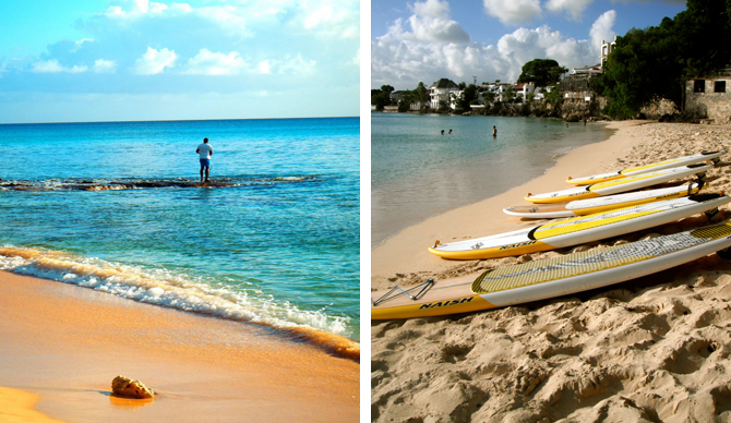 Could we have picked a better afternoon? What' SUP Boards  on Batt's Rock Beach Barbados