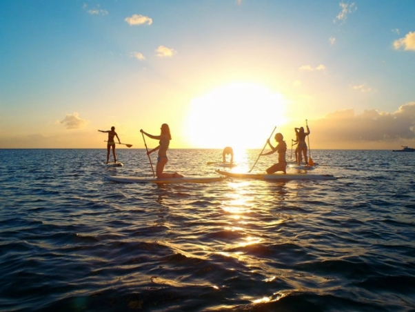 Stand up paddle boarding in Barbados