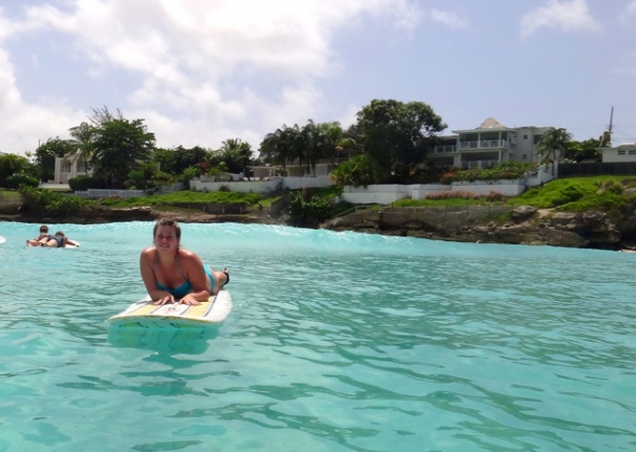 Surfing in Barbados