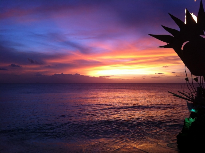 Sunset on the West Coast of Barbados