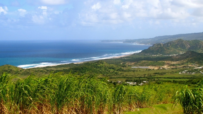 View from Cherry Tree Hill, Barbados.