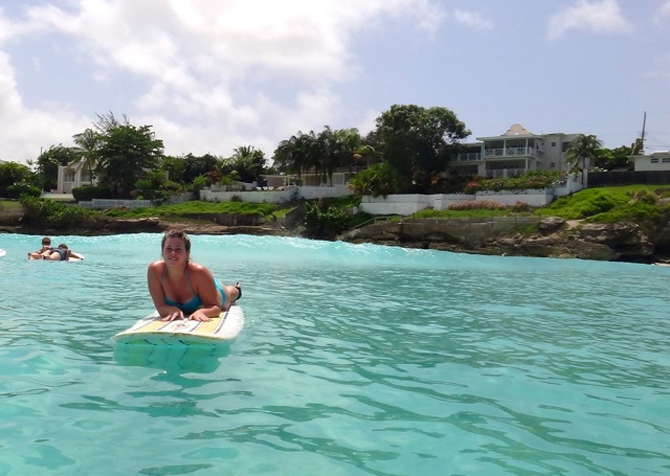 Surfing in Barbados