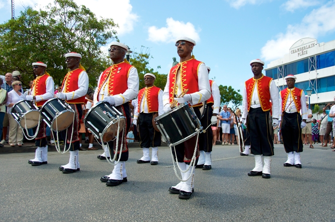 West Indian Regiment uniform worn by the Current Defence Force Band