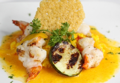 Shrimp Risotto at The Mews Restaurant Barbados